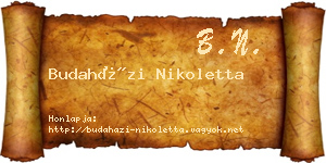 Budaházi Nikoletta névjegykártya